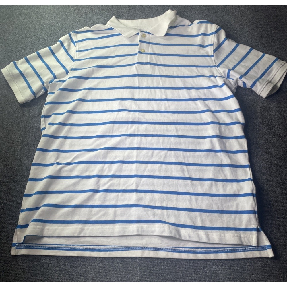 Faded Glory Blue/White Striped Collar Shirts Mens XL Size
